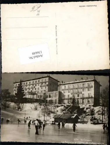 136648,Saint Cergue Cergues Hotel m. Eislaufplatz Eislaufen Schlittschuhlaufen Kt Waadt