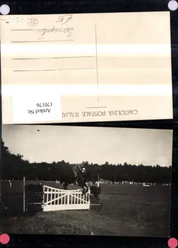170176,Sport Pferdesport Springreiten Jockey m. Pferd über Hindernis