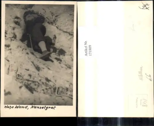 171809,Foto Ak Mann Bergsteigen Hohe Wand Kanzelgrat Kletterer