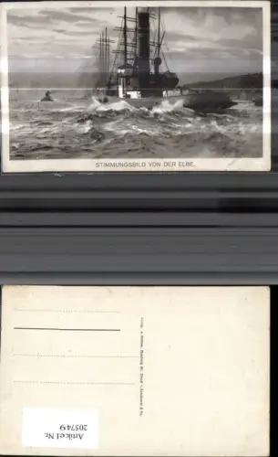 205749,Segelschiff Schiff DampferStimmungsbild v. d. Elbe