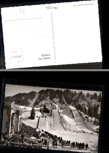 339824,Foto Ak Sport Wintersport Olympia Skistation m. d. 3 Sprungschanzen Garmisch-Partenkirchen Skispringen