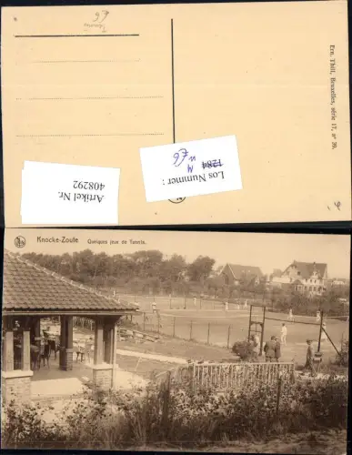 408292,Knocke-Zoute Quelques jeux de Tennis Tennisplatz Sport