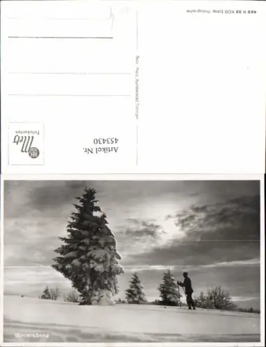 453430,Foto Ak Mann Langlaufen Winterlandschaft Wintersport Sport