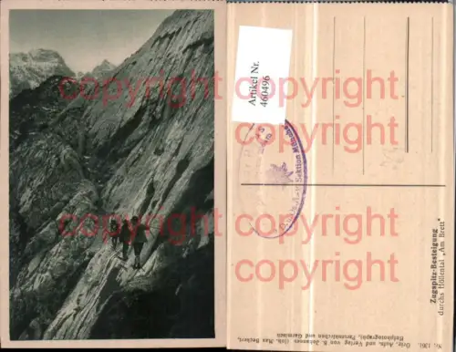 460496,Zugspitz b. Garmisch Bergsteiger Kletterer Sport Bergkulisse