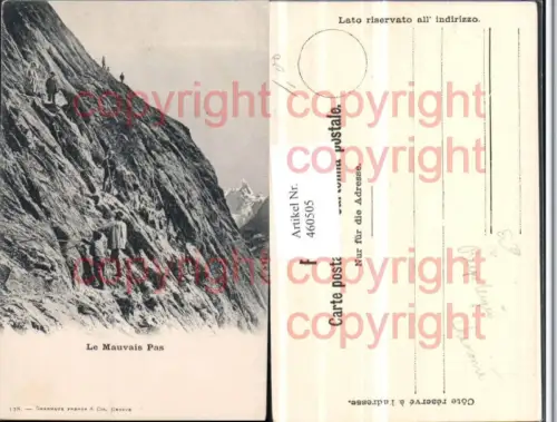 460505,Mauvais Pas b. Chamonix Bergsteiger Kletterer Sport