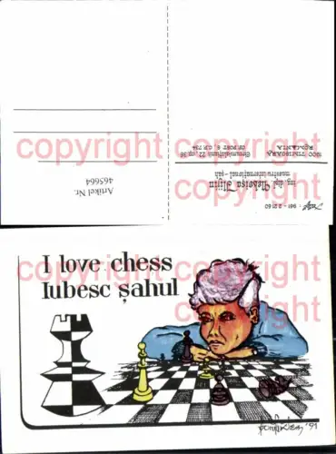 465664,Künstler Ak I love chess lubesc sahul Schachbrett Schach Chess Sport