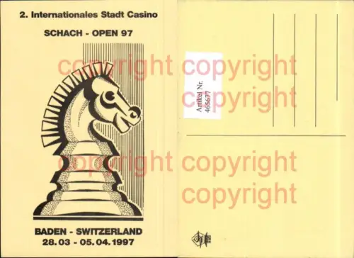 465677,2. Int. Open Stadt Casino Baden Schweiz 1997 Schach Chess Sport