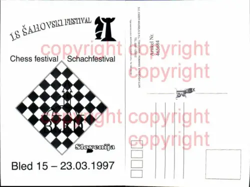 465684,18 Sahovski Festival Bled 1997 Schach Chess Sport