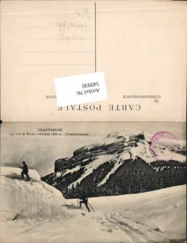 549930,Sport Tourengeher Bergsteiger Chartreuse Chamechaude Wintersport