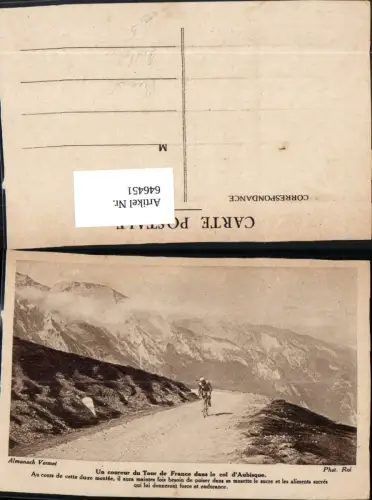 646451,Un coureur du Tour de France dans le col d Aubisque Radfahren Radsport Rennrad