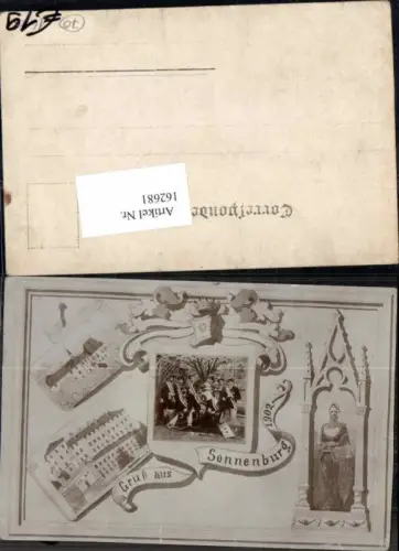 162681,Studentika Studentica Gruss aus Sonnenburg 1902