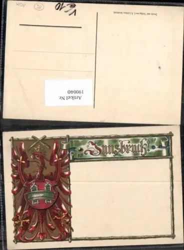 190040,Wappen Coleur Studentika Studentica Innsbruck Litho pub Czichna