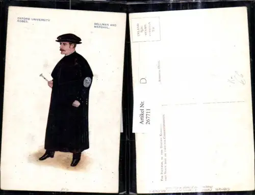 267711,Künstler Ak Studentika Oxford University Robes Bellman and Marshal Universität