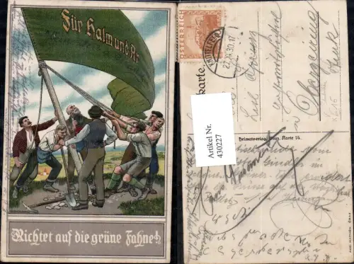 430227,Künstler Ak Willy Stieborsky Richtet auf d. grüne Fahne Studentika pub Aug. Matthey Graz