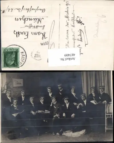 487409,Foto Ak Gruppenbild Männer Studenten Studentika Lesen