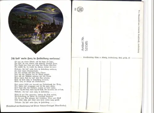521505,Künstler AK Heinrich Krahforst Studentika Liebe Paar Text pub Edm. König 909