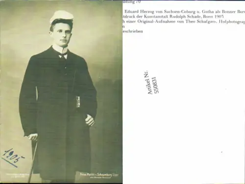 550831,REPRODUKTION Studentika Studentica Moritz Schaumburg Lippe