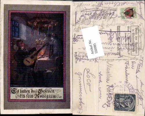 550985,Studentika Studentica F. Gareis Gitarre Student Bund der Deutschen in Niederösterreich 169