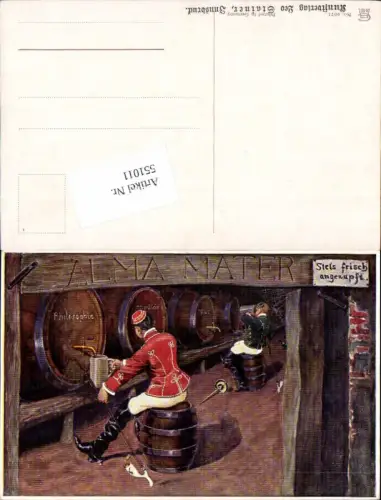 551011,Studentika Studentica Wien Rudolphina Bier Alma Mater Bierfässer Studenten