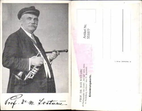 551077,Studentika Studentica Prof. Dr. Max Sostaric Heidelberg Erinnerungskarte Raymond Fr.