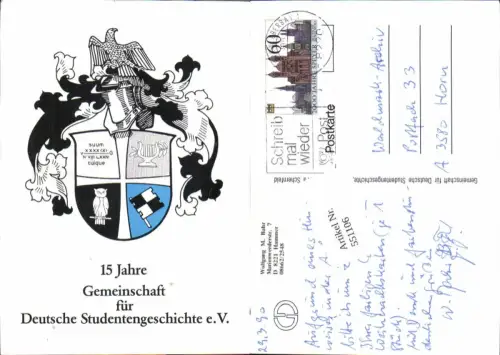 551106,Studentika Studentica 15 Jahre Gemeinschaft Deutsche Studentengeschichte
