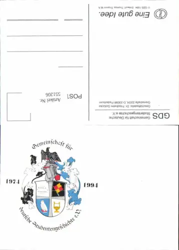551206,Studentika Studentica Deutsche Studentengschichte Paderborn Couleurkarte