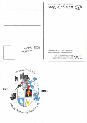 551253,Studentika Studentica Studenten Studentengeschichte Couleurkarte