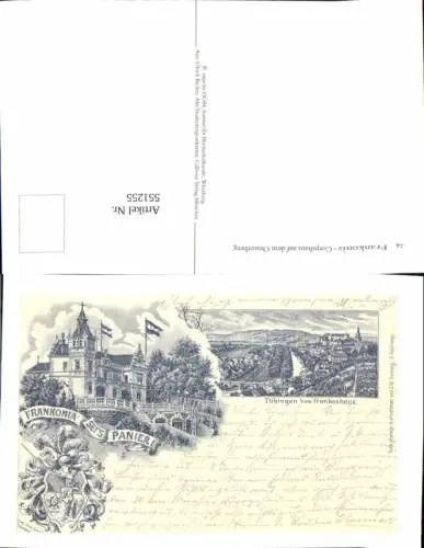 551255,Reproduktion Studentika Studentica Frankonia seis panier Tübingen