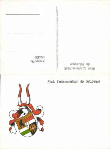 553233,REPRODUKTION Studentika Studentica Landsmannschaft Salzburger