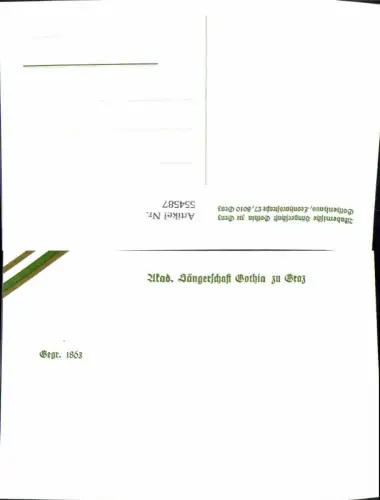 554587,Studentika Studentica Sängerschaft Gothia Graz Präge AK