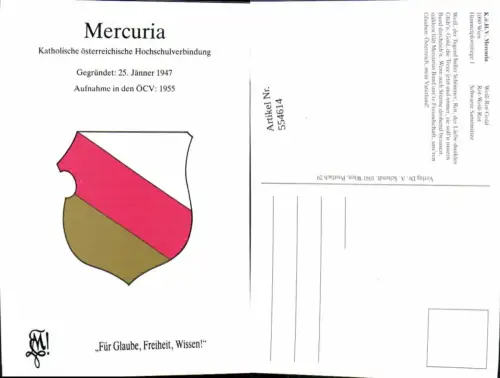 554614,Studentika Studentica Mercuria Coleurkarte Wien