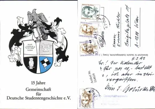 554624,Studentika Studentica Studentengeschichte E.V. Coleurkarte