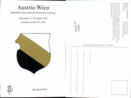 558481,Studentika Studentica Austria Wien Couleurkarte