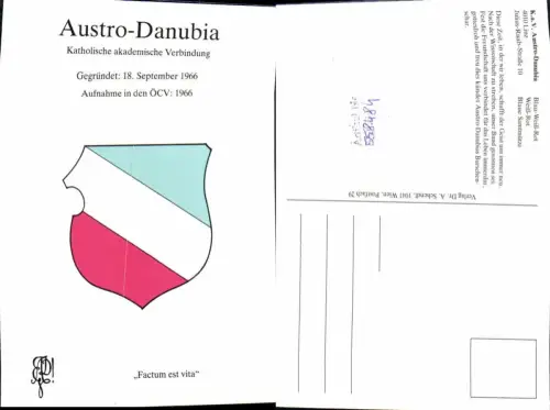 558484,Studentika Studentica Austro Danubia Couleurkarte