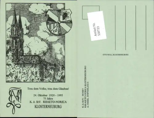 558723,Studentika Studentica Klosterneuburg Rhaeto Norica