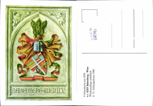 558749,Studentika Studentica Babenberg Wien 1985