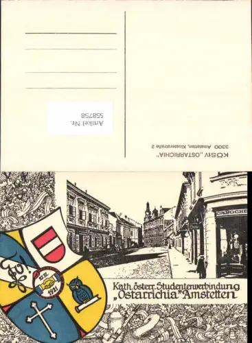 558758,Studentika Studentica Amstetten Kath. Österr. Ostarrichia