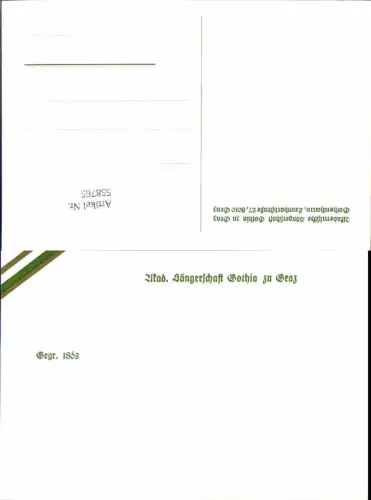 558765,Studentika Studentica Sängerschaft Graz Gothia Präge AK