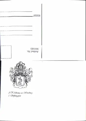 561183,Studentika Studentica AV Athenia Würzburg 3. Stiftungsfest