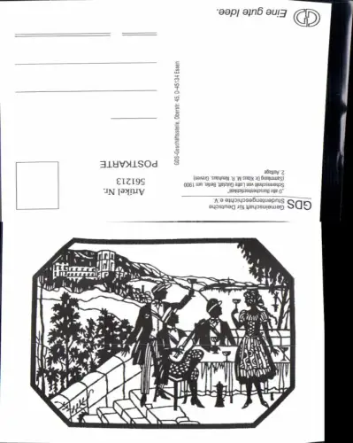 561213,Studentika Studentica Scherenschnitt Lotte Gützlaff GDS O alte Burschenherrlichkeit