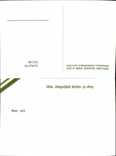 561246,Studentika Studentica Präge Wappen Akad. Sängerschaft Gothia zu Graz