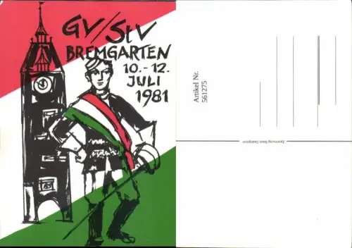 561275,Studentika Studentica GV/StV Bremgarten Juli 1981