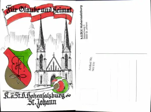 561331,Studentika Studentica KÖStV Hohensalzburg St Johann Wappen