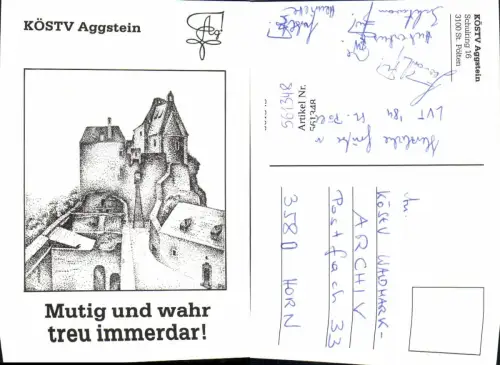 561348,Studentika Studentica KÖStV Aggstein Ruine