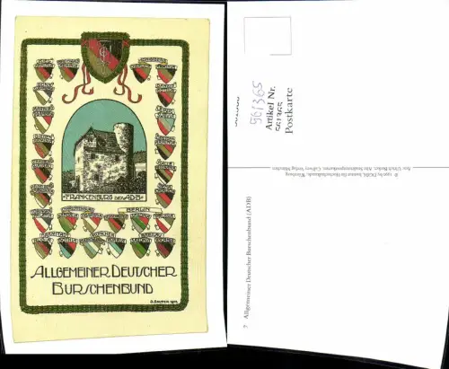561365,Studentika Studentica O Sautter Allgem. Deutscher Burschenbund ADB