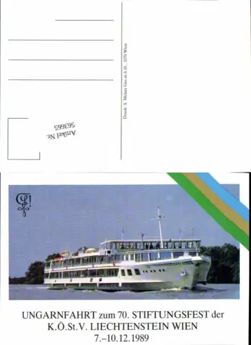 563665,Studentica Studentika Dampfer Ungarnfahrt Liechtenstein Wien 1989