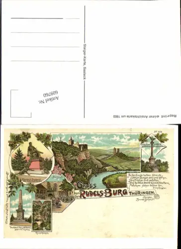 609760,Studentika Studentica REPRO Rudelsburg Rudels Burg