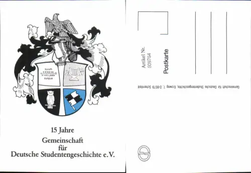609764,Studentika Studentica Deutsche Studentengeschichte Wappen Couleur
