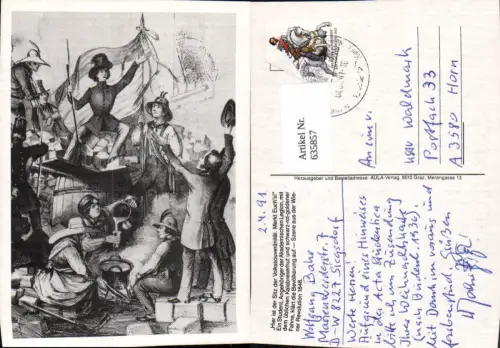 635857,Studentika Student Szene a. d. Wiener Revolution 1848 Akademische Legion
