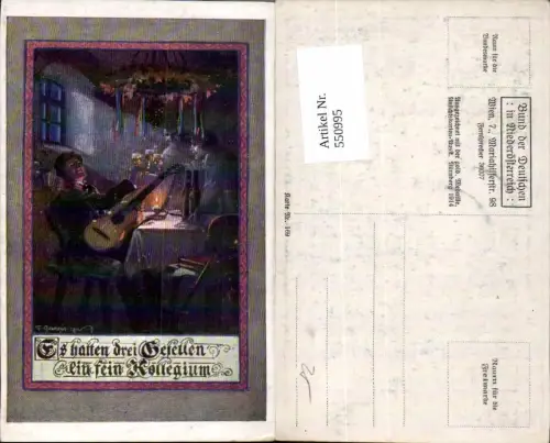 Studentika Studentica F. Gareis Gitarre Student Wein Gesellen Bund d. Deutschen Niederösterreich 169